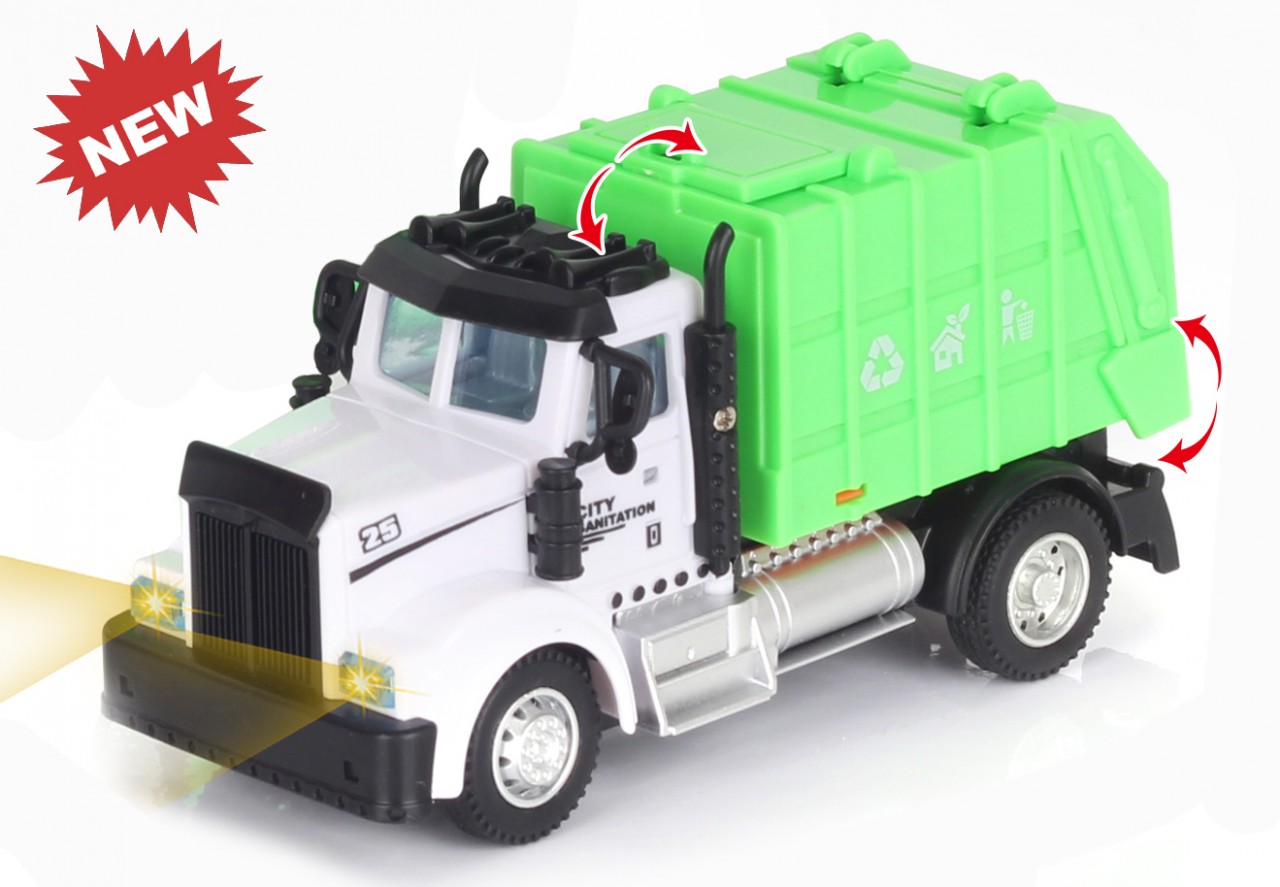 2.4G 1:64 scale RC Garbage Truck with lights and sound - CIS-Associates 