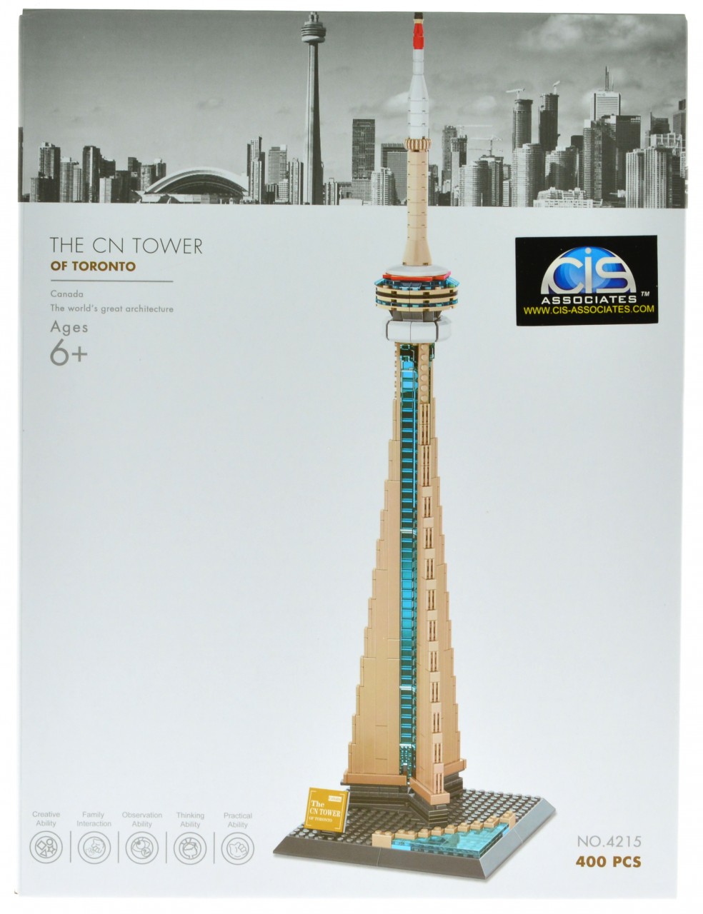Mejilla w4215 arquitectura kit CN Tower Fernsehturm canadá 400 bloques de creación nuevo 